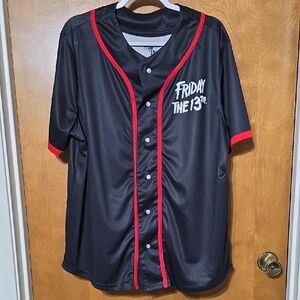 Hybrid & Company Black and Red Graphic Jersey